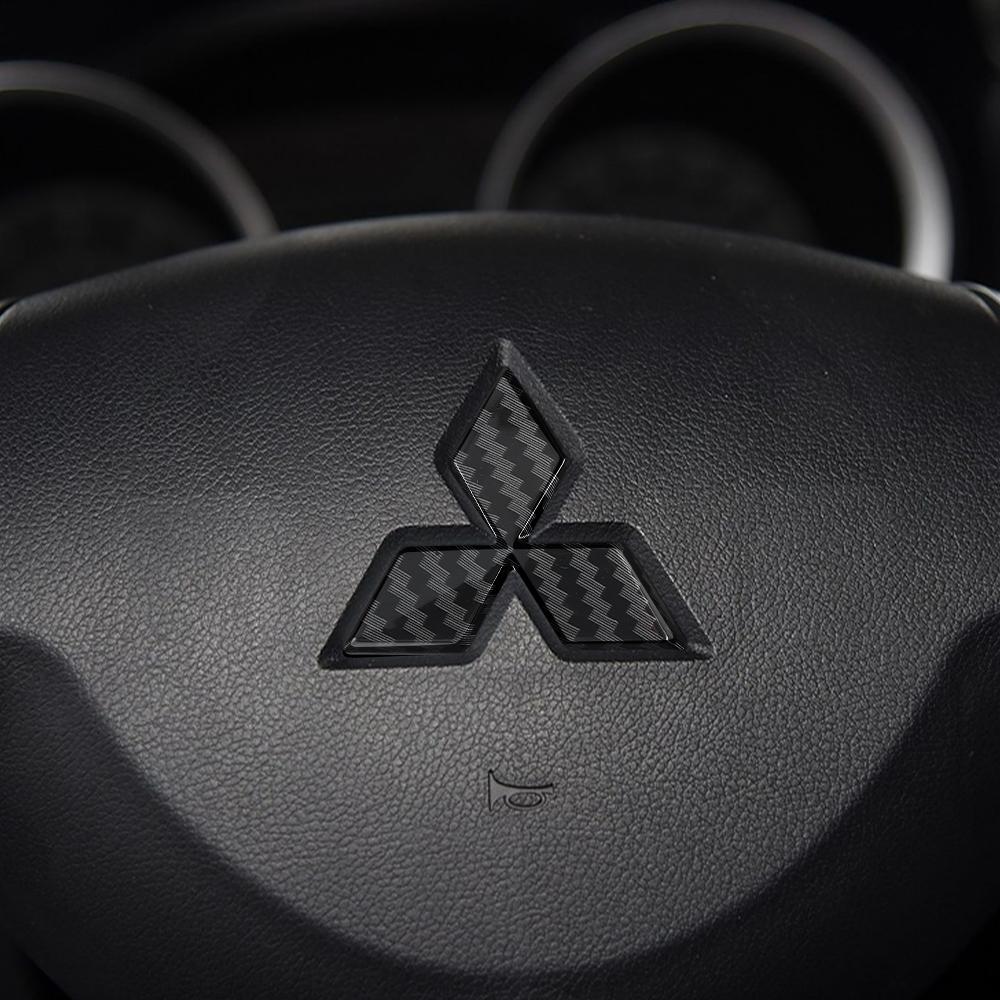 bzdn5 4.6cm 5.1cm ABS Car Steering Wheel Center Sticker Emblem Badge For Mitsubishi Asx Outlander Pajero L200 EVO Jinxuan Galant Xl 3