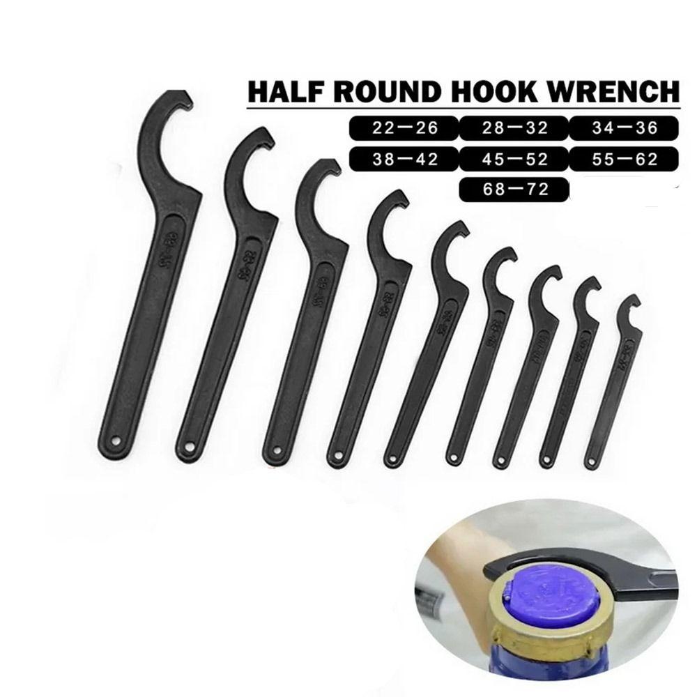 Round Nut Hook Wrench Adjustment Crescent Wrench Portable C Hook Spanner Hand Tool
