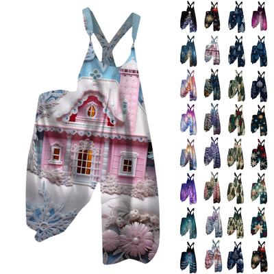 Женский рождественский комбинезон с принтом в виде маленькой свежей рождественской елки в стиле ретро