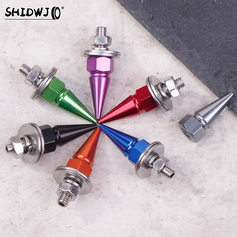 4pcs M6 Threaded Tip Screws Car Styling Aluminium Alloy License Plate Bolts For Washer Bolt Engine Bay Dress Up Kit