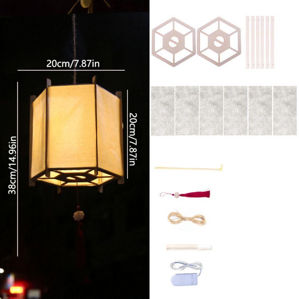 Светодиодный фонарь Праздника середины осени Деревянный художественный фонарь Ручная работа Подвесная лампа Декор для вечеринки