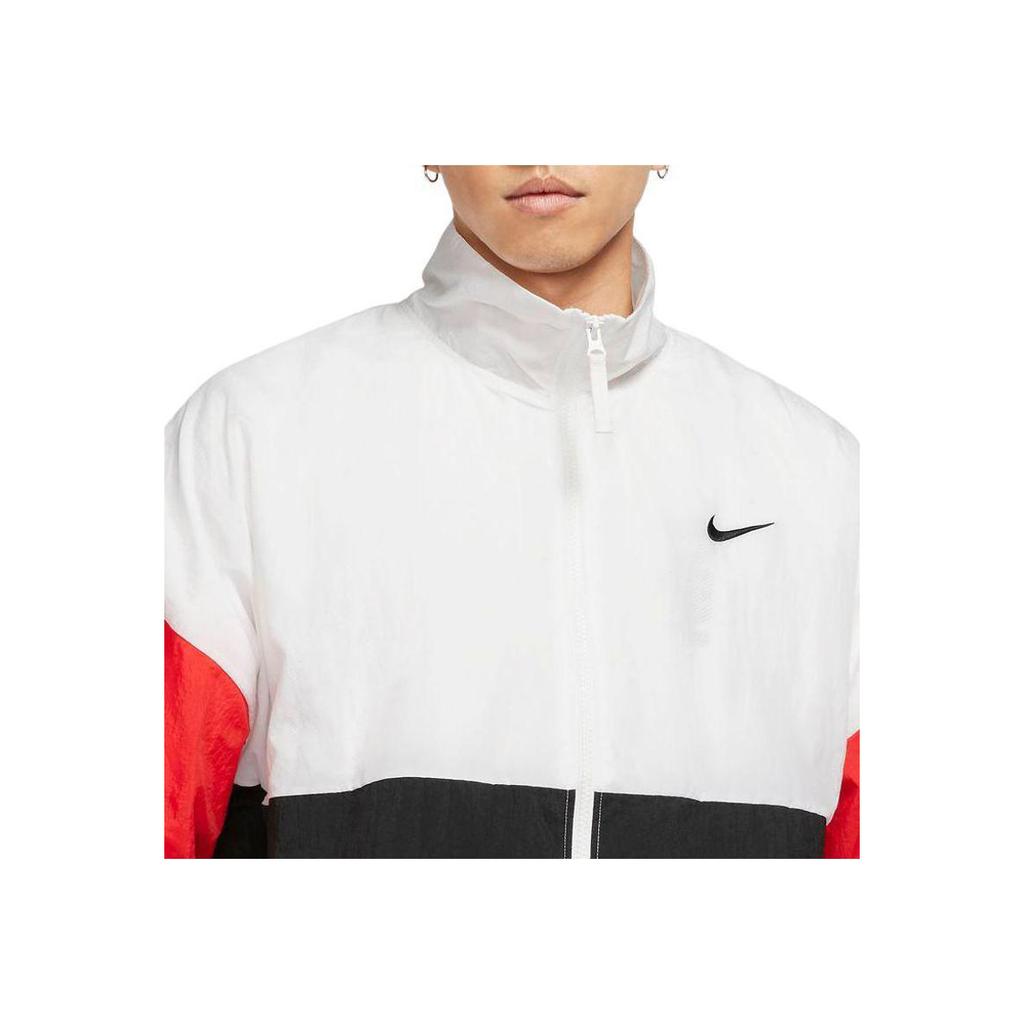 Nike Повседневная спортивная куртка на молнии с воротником-стойкой с цветными блоками, мужские куртки, разноцветные CW7348-101