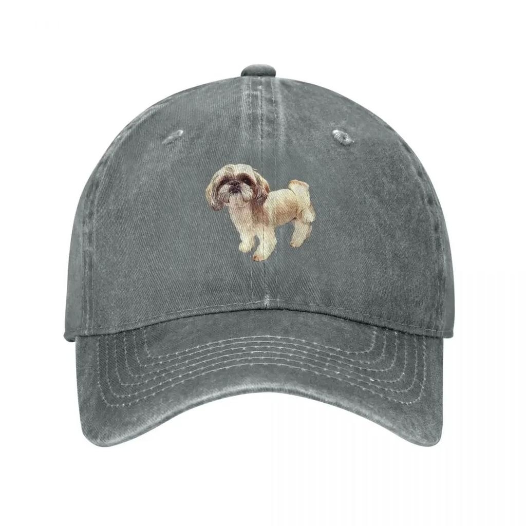 Shih Tzu Cute Puppy Dog Gift Baseball Cap Mountaineering luxury Women cap Streetwear Hat Unisex Baseball Unisex Womens