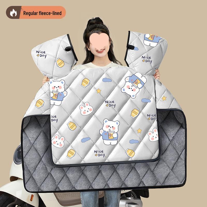 Four-Season Waterproof Windproof Plush Motorcycle Windshield Cover