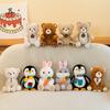 Cute Cute Pet Bear Plush Toy Children's Scarf Penguin Doll Claw Machine Doll Activity Throw Rabbit
