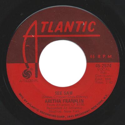7-дюймовая пластинка ARETHA FRANKLIN - See Saw / My Song 452574 Atlantic 1968 US Соул/Фанк Б/У