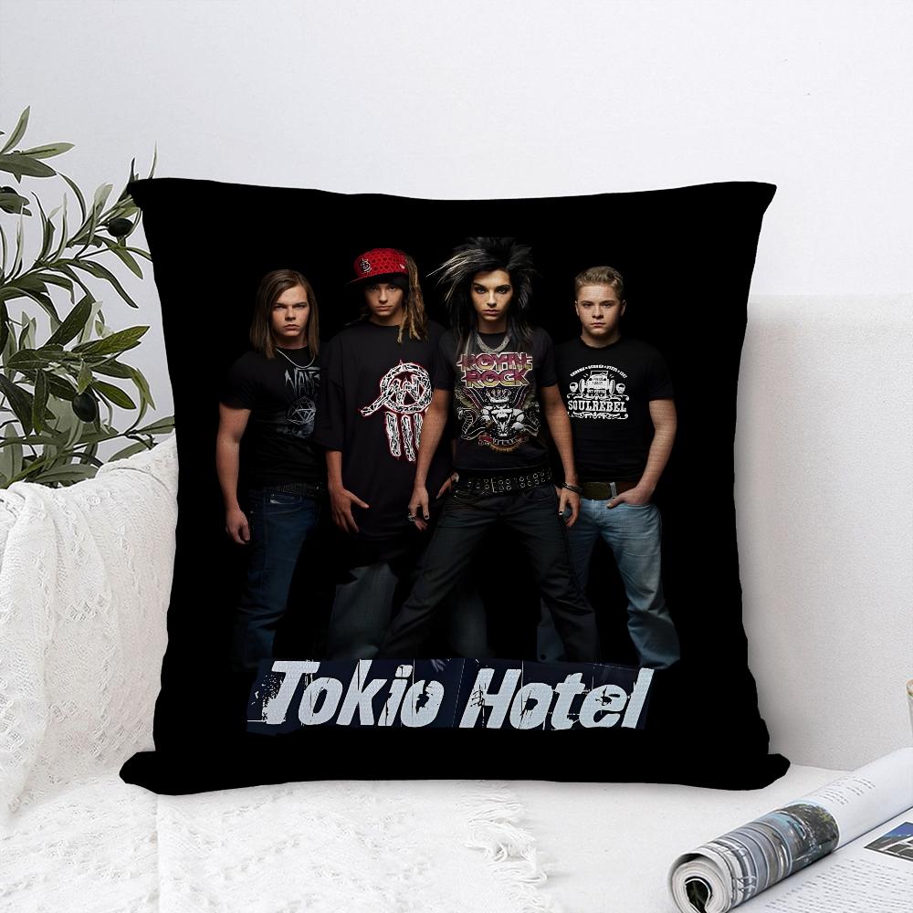 Подушка-обнимашка T-Tokio H-Hotel Наволочка Декоративная для дивана Домашняя Двусторонняя печать Плюшевая Квадратная Наволочка для подушки Декор Подушки Чехол