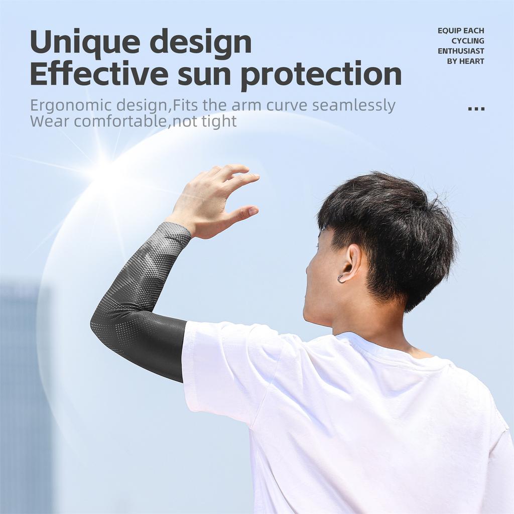 Summer Sunproof Arm Sleeves IceSilk Breathable Arm Sleeves HotDay Cycle Riding Sports Cooling Arm