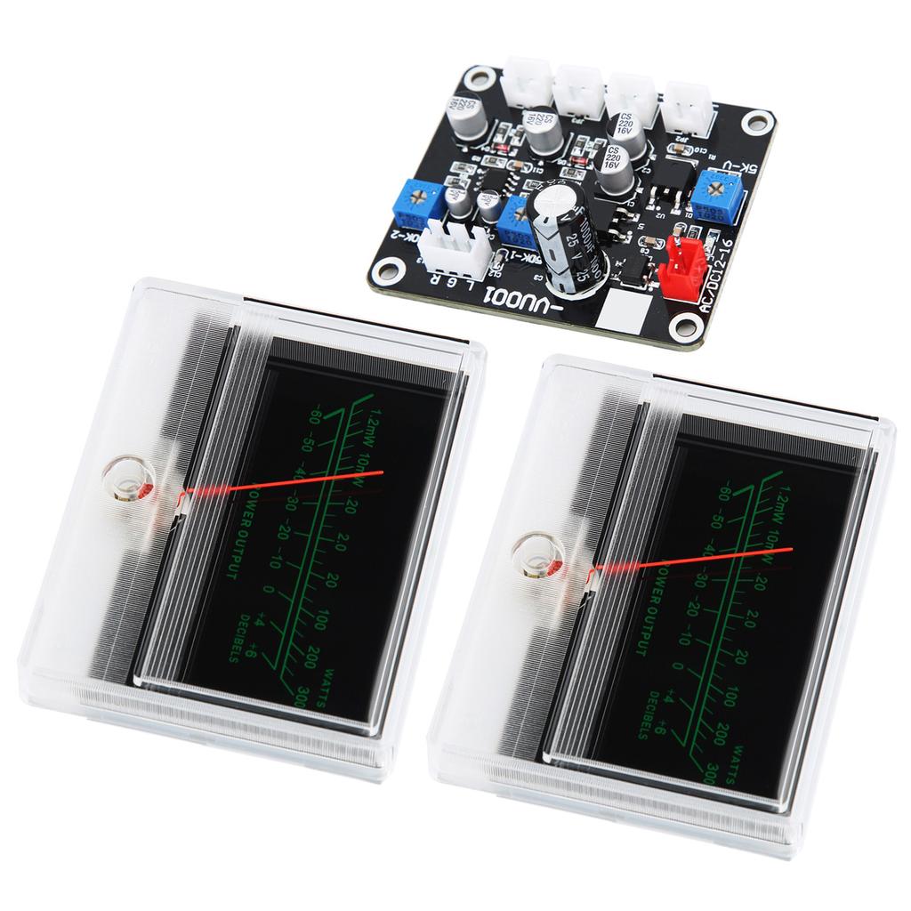 2Pcs TS DBP90B 2Q VU Meter with Driver Board Audio Level Accessory with Backlight