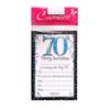 Cameos Swirl 70th Invitations (Pack of 20)