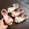 Children Girls Casual Cute Princess Style Pearl Flower Design Fish Mouth Sandals