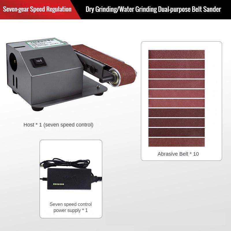 24В Маленький Портативный Электрический Водяной Пескоструйный Ленточный Станок Бытовой Многофункциональный Автоматический Ножеточилка