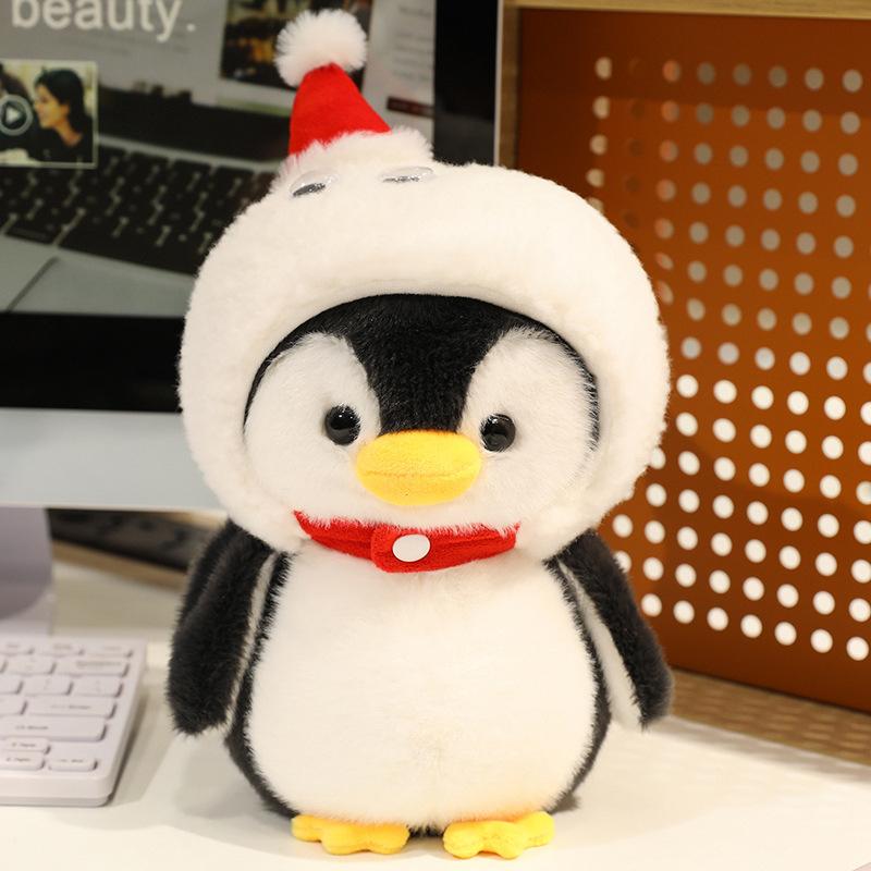 Cartoon Cute Penguin Turned Cat Shark Doll Plush Toy Kitten Doll Children Soothing Doll