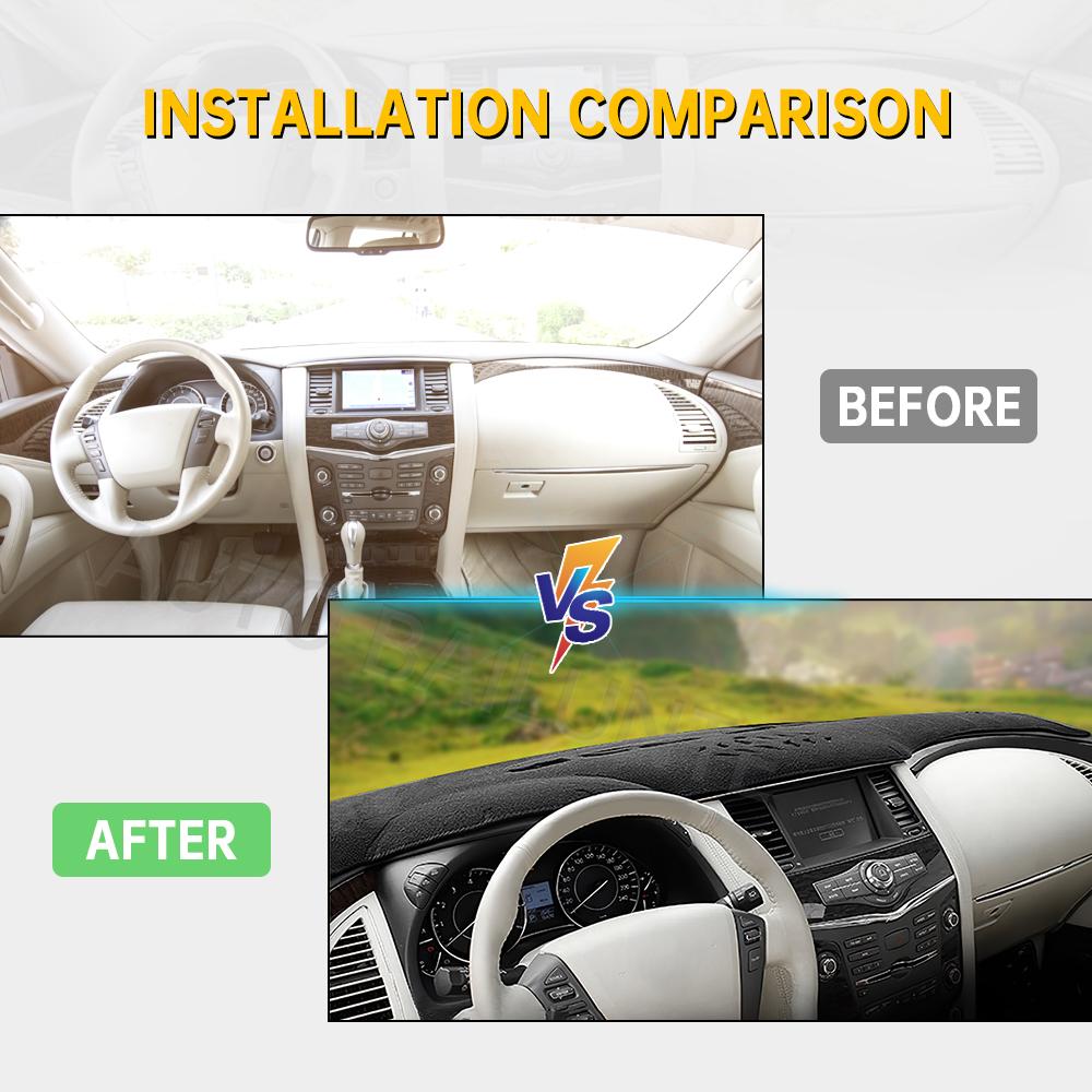 Для Nissan Patrol Y62 Armada 2010-2022 2023, коврик для приборной панели автомобиля, солнцезащитный козырек, коврик для приборной панели, ковер