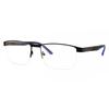 Semi Rimless Rectangle Black Smartbuy Collection Tim 982a Fashion Unisex Eyeglasses