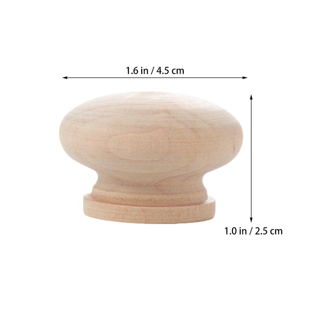15Pcs Round Beech Wood Drawer Pull Knobs Chic Wooden Cabinet Handle Single Hole Cupboard Pull Knobs for Home Office
