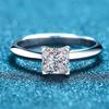 Кольцо с муассанитом, стерлинговое серебро 925 пробы, 1CT 2CT D VVS1, лабораторный бриллиант с GRA, изысканные обручальные кольца для женщин