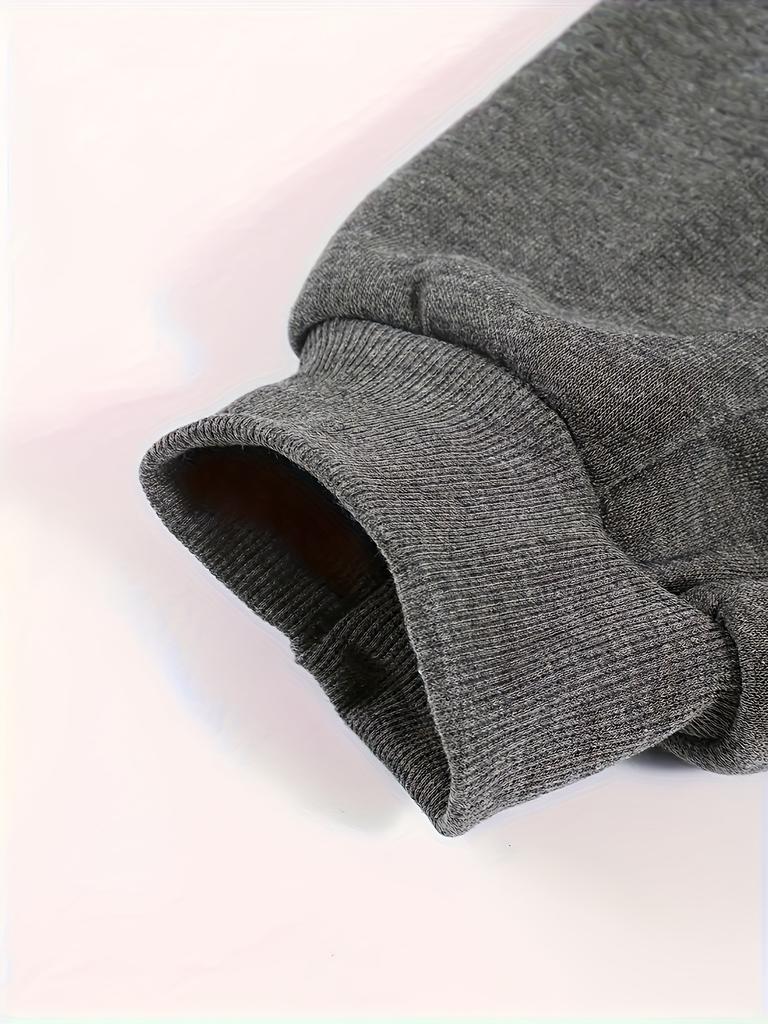 Men's Trendy Solid Cargo Pants Multi Pockets Casual Slightly Stretch Breathable Warm Joggers Pants