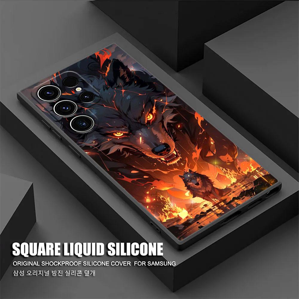 Чехол Animal S26Ultra с изображением Волка, Льва, Тигра для Samsung Galaxy S26 S25 S24 S23 S20 S21 FE S22 Ultra S25 Plus 5G Мягкая крышка для телефона