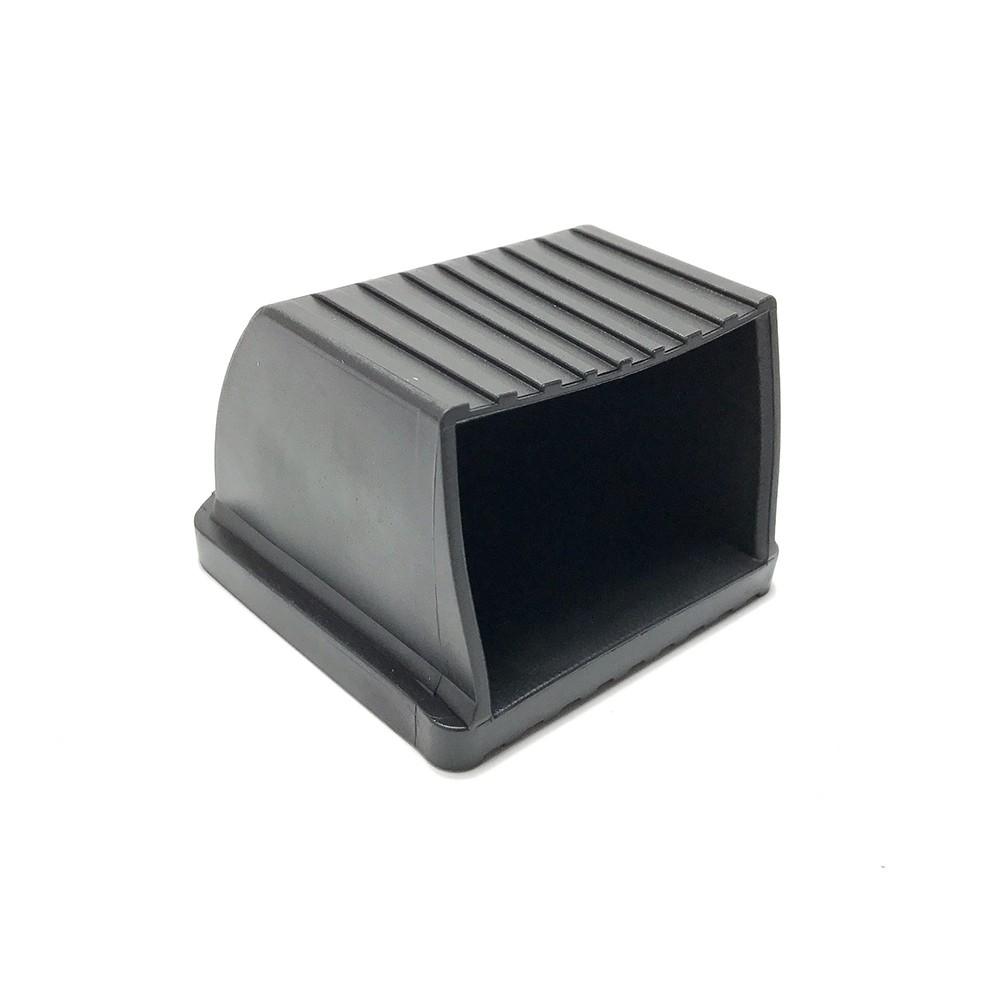 Rubber Covers for Gym Equipment Ends Pack of 2 Rectangle Shape Fits 70x50mm