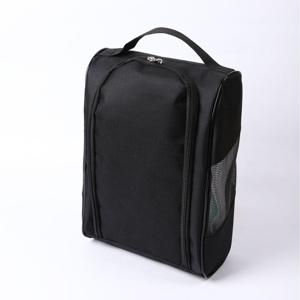 Travel Shoe Bag With Breathable Mesh, Odorless 600D PVC Fabric Golf Shoe Bag, Portable Sports Shoe Storage Pouch For Men Women