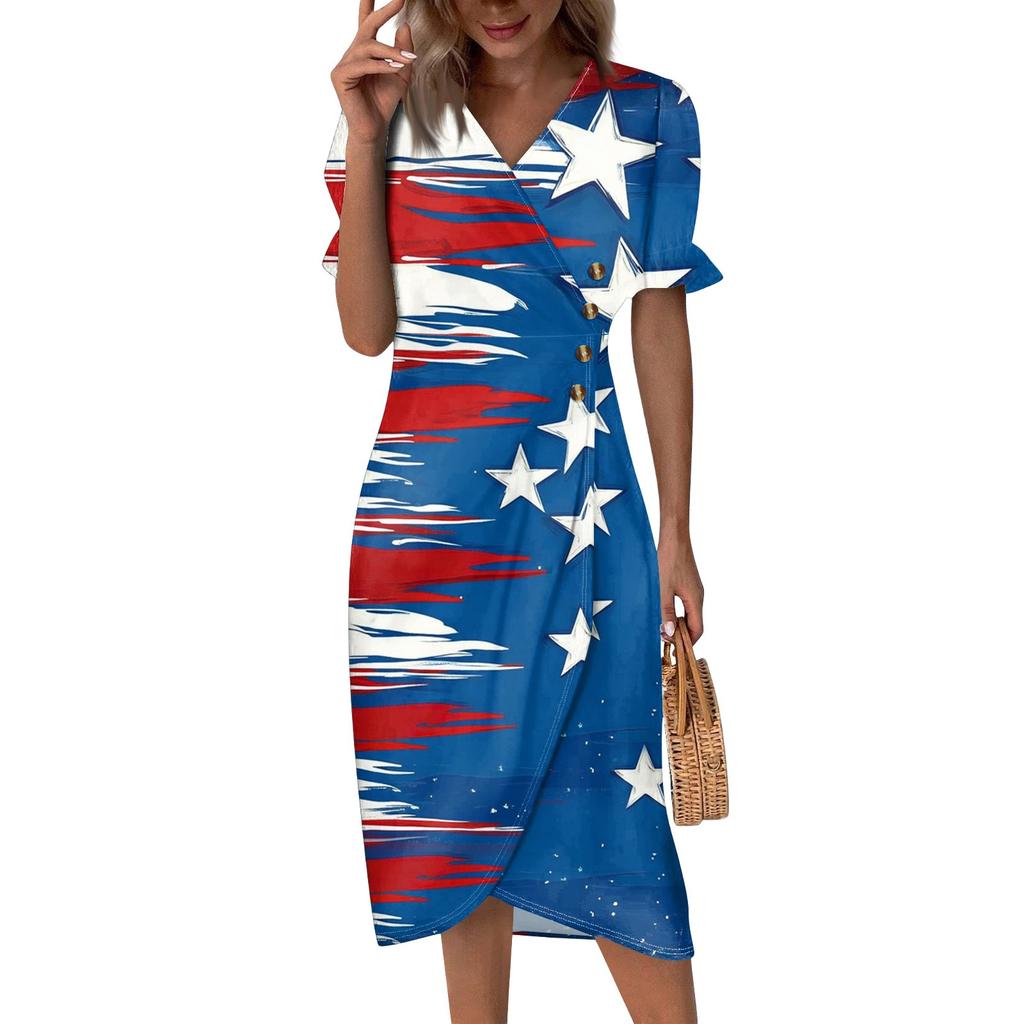 Пляжные платья для женщин, весна-лето, элегантное платье с V-образным вырезом и цветочным принтом в стиле бохо, струящееся гавайское платье макси с рюшами