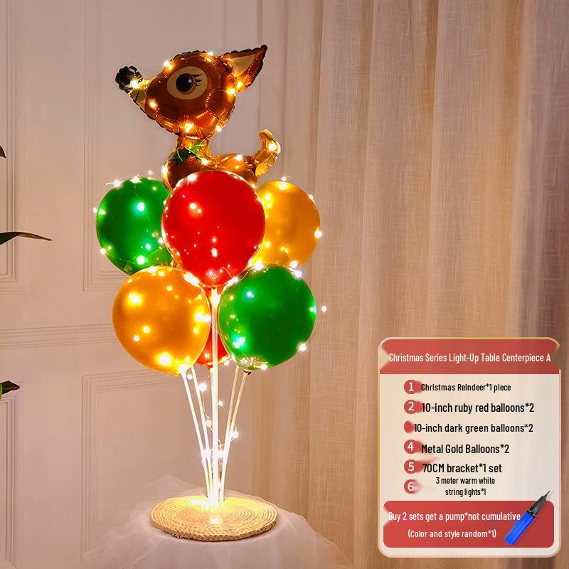 Christmas Luminous Balloon Decorations for Trees, Tables, and Window Displays