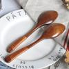 1 шт. деревянная ложка бамбуковая кухонная утварь инструмент широкое горлышко шпагат деревянные ложки кофейная суповая ложка чайная ложка кухонные ложки