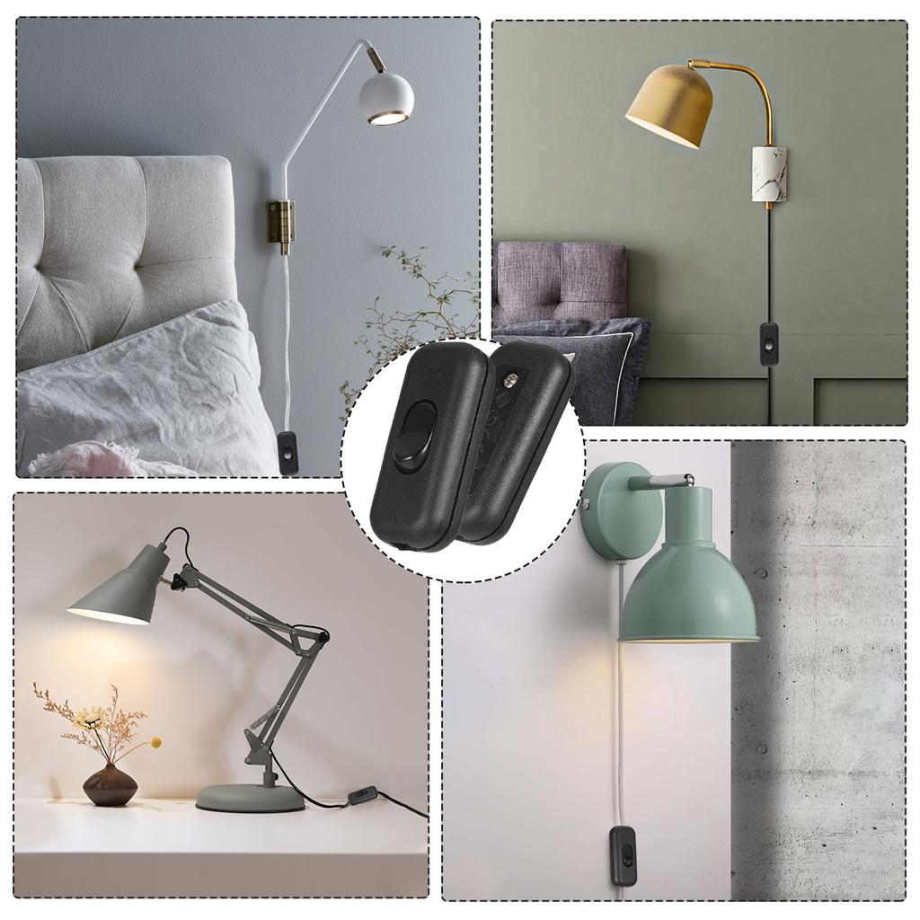 Lightweight And Durable Switch AC Inline For Table Desk Lamp Table Lamp Rocker Cord