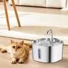 Dog Water Fountain Stainless Steel 2.2L Automatic Pet Drinking Fountain Silent Low-Noise Purify Water Fountain for Home Indoor Dogs