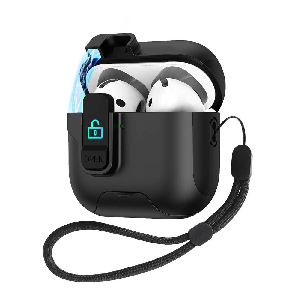 Чехол для Airpods 4 Чехол Магнитная защелка Колпачок Держатель для телефона Чехлы Беспроводные наушники для Airpods 3 Pro 2 1 Pro2 Чехлы с ремешком