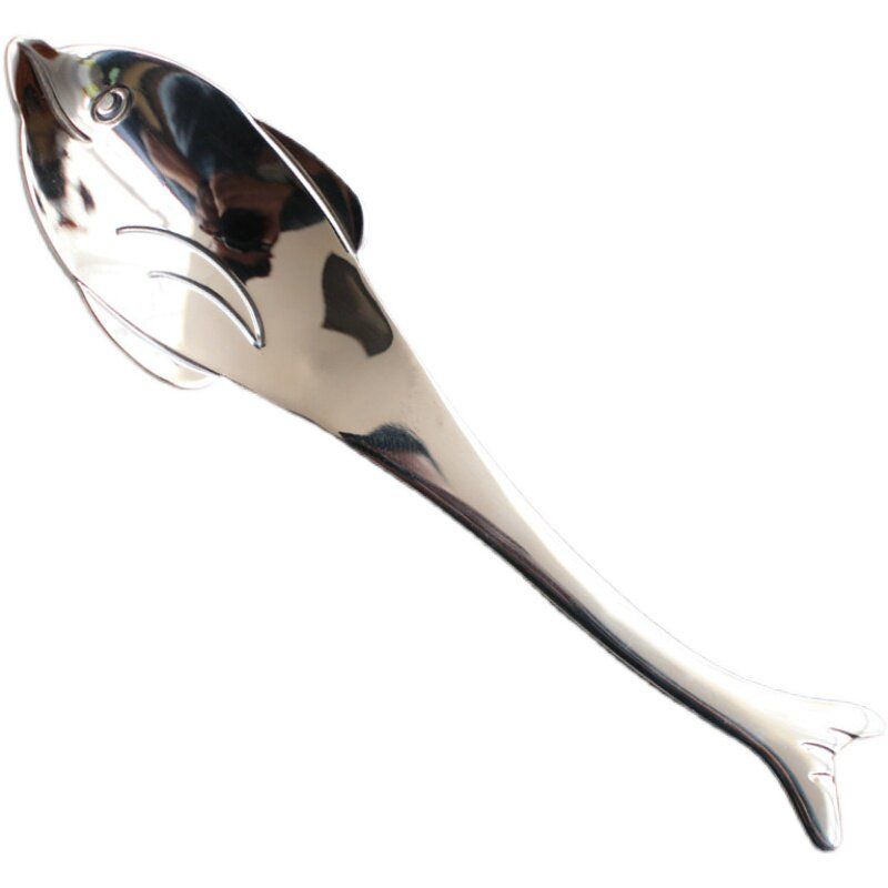 Thickened 304 Stainless Steel Spoon, Cute Dolphin Fish Soup Spoon, Dessert Spoon, Creative Baby Feeding Spoon