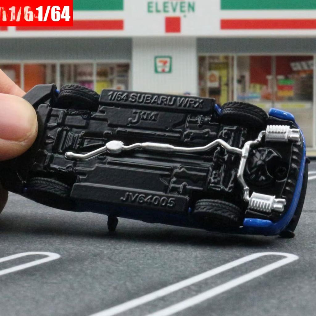 1/64 Subaru STI WRX Super Racing Toy Car JKM JDM Миниатюрная модель литого под давлением автомобиля из металлического сплава Бесплатные колеса Коллекция Подарков