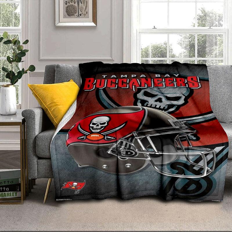 Buccaneers Team Spirit Portable Blanket/Soft Blanket Bedding Blanket Suitable for Travel Camping Living Rooms Offices Sofas Fan Gifts