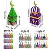 12Pcs Paper Ramadan Kareem Box Moon Castle Pattern Moon Lantern Box  Home Decoration