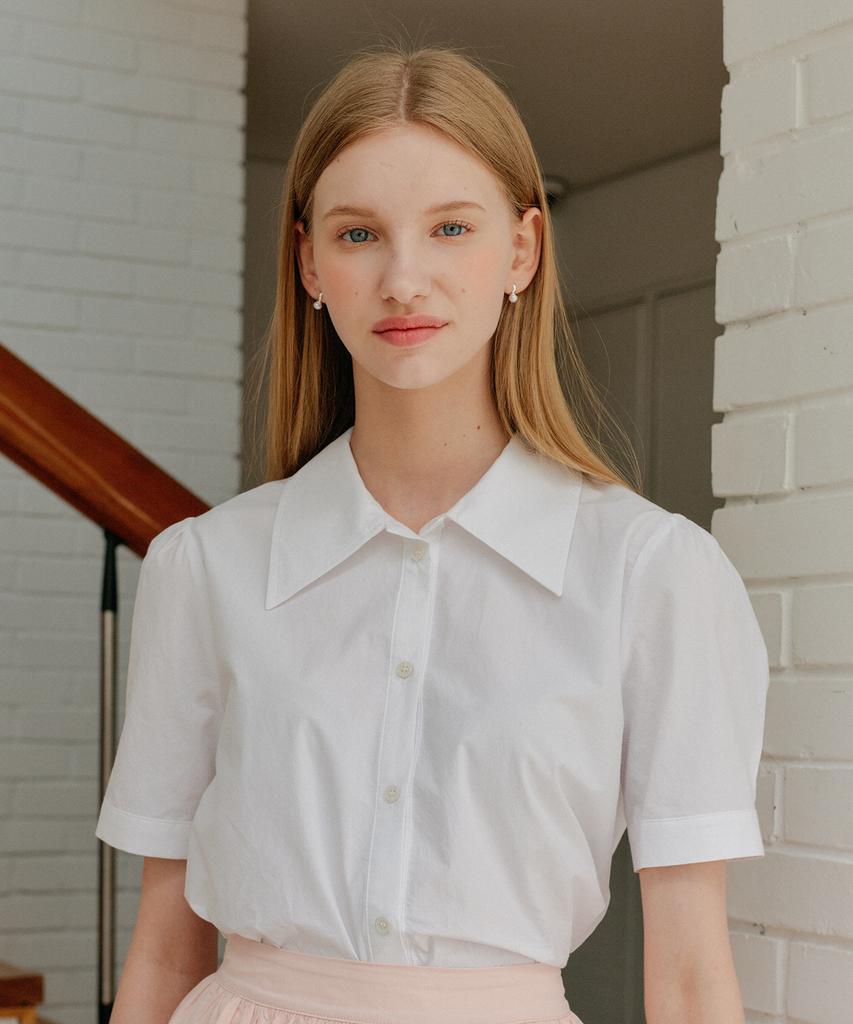 YUPPE Cotton Shirring Shirt_White