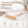 2pcs Wooden Pancake Rake Long Handle Crepe Spreader Tool Portable Bamboo Pancake Rake  Crepe Pan