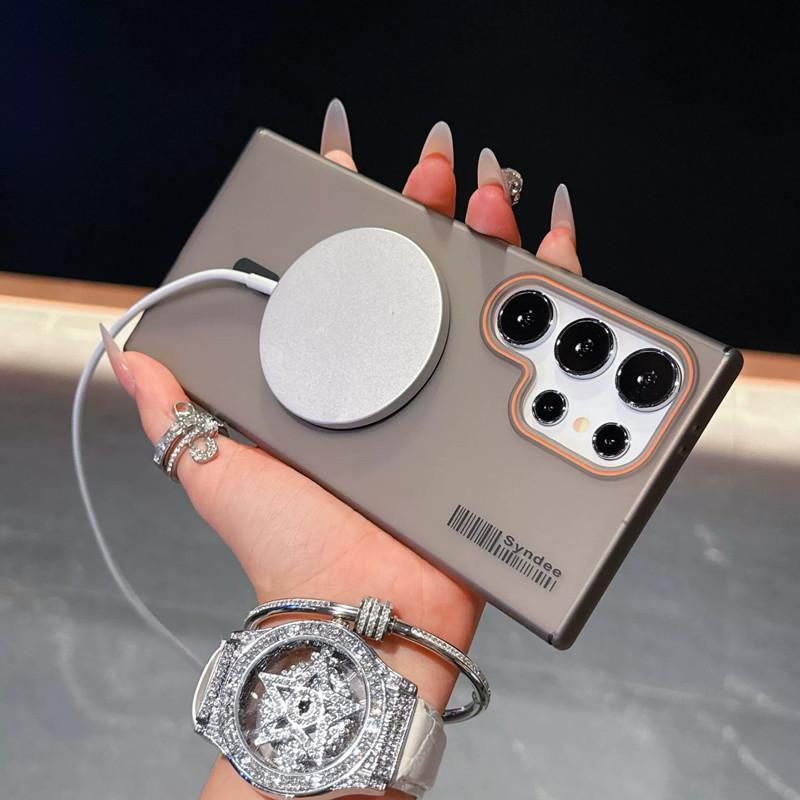 Применимо к Samsung S26Ultra чехол для мобильного телефона из мягкой пряжи с магнитом ультратонкий матовый A56 ощущение кожи ПК противоударный S25 защитный чехол