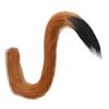 Cosplay Fake Cat Tail Soft Fuzzy Plush Contrast Color with Metal Pin Fixed Performance Club Dance Paty Costumes Prop Artificial Tail