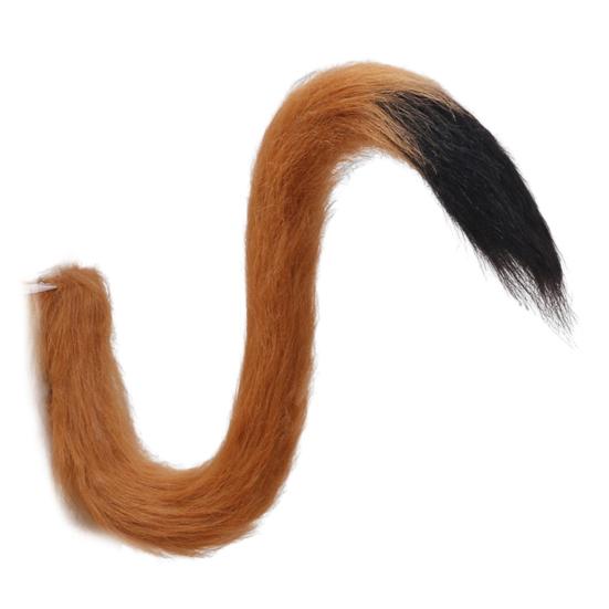 Cosplay Fake Cat Tail Soft Fuzzy Plush Contrast Color with Metal Pin Fixed Performance Club Dance Paty Costumes Prop Artificial Tail