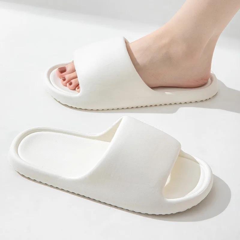 Women's Thick Heel Summer Outdoor Wear Comfortable Soft Bottom Lightweight Indoor Home Couple Bath Simple Cool Slippers
