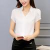 Elegant Women Casual Short Sleeves Chiffon Shirt For Summer Office And Formal Wear