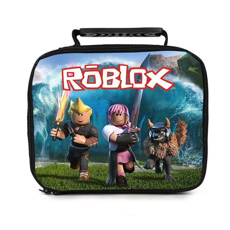 Ручная термосумка для ланча Roblox для студентов, из прочного ПВХ, с вместительным дизайном