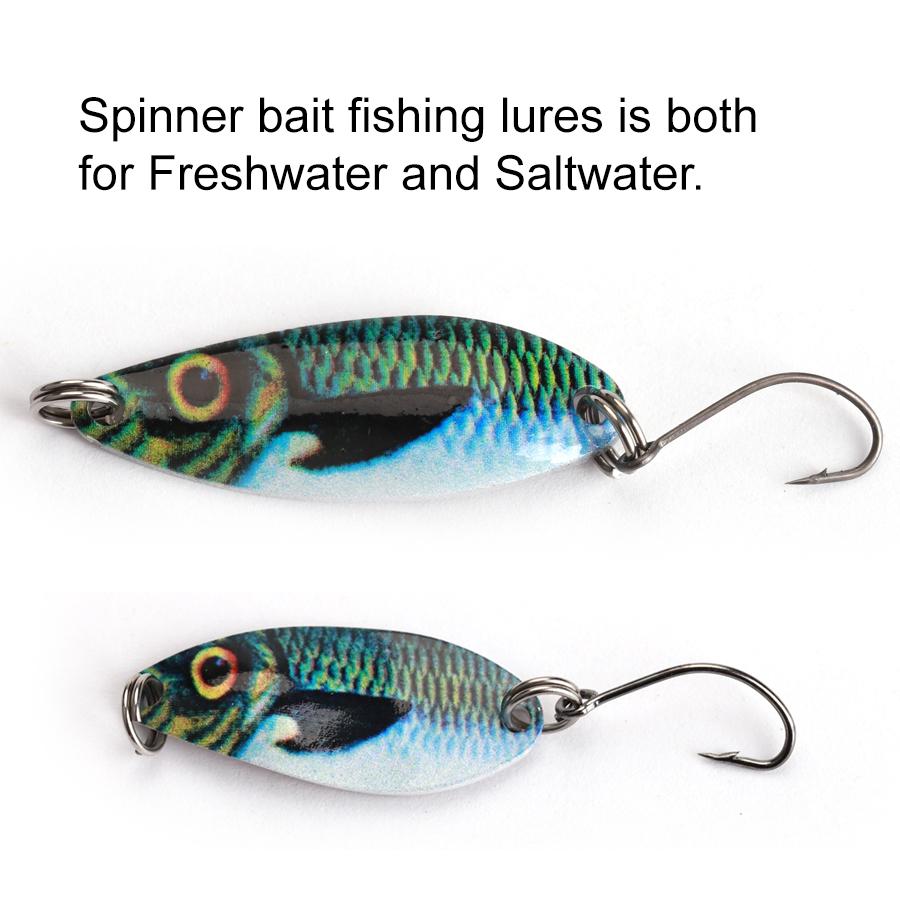 30 шт. приманок для ловли форели с красочной росписью, приманка для блесны HI BURST 3,4–5,5 г, медная металлическая рыболовная приманка для ловли форели, окуня, голавля