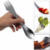 1 шт. 3 в 1, титановая вилка, ложка, столовые приборы, комбинированная кухонная утварь для пикника на открытом воздухе J19