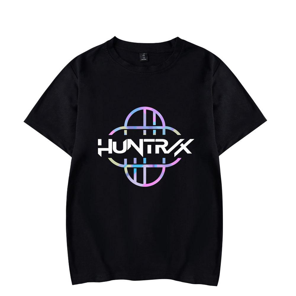 Аниме K-Pop Охотники на демонов Huntrix Футболка Мужская Женская Модная Хлопковая Футболка Летняя Унисекс С Круглым Вырезом Короткий Рукав Уличная Одежда Футболки