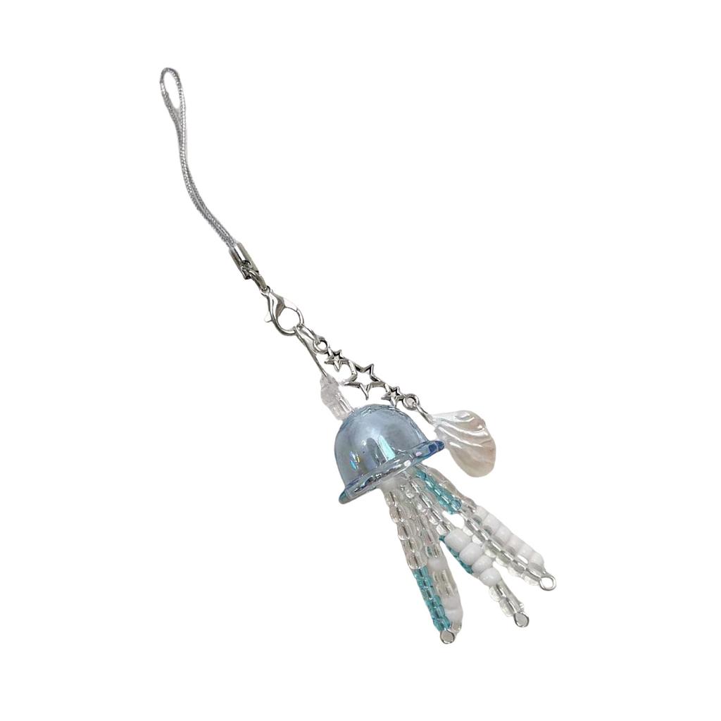 Ручной работы Ремешок для телефона в виде золотой рыбки Прочный акриловый шарм из бусин Модный аксессуар Портативный для сумок и кошельков Девичьи стили