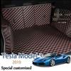 Кожаный коврик в багажник автомобиля для Tesla Model 3 2019, аксессуары для багажника, интерьер багажника