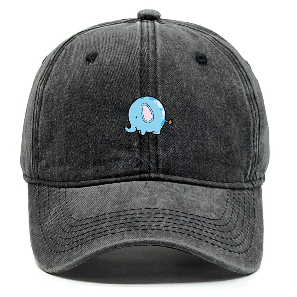 Cute Elephant Printed Baseball Cap Adjustable Casual Baseball Hat Simple Flat Cap With Sweatband For Women Unisex Golf Hiking