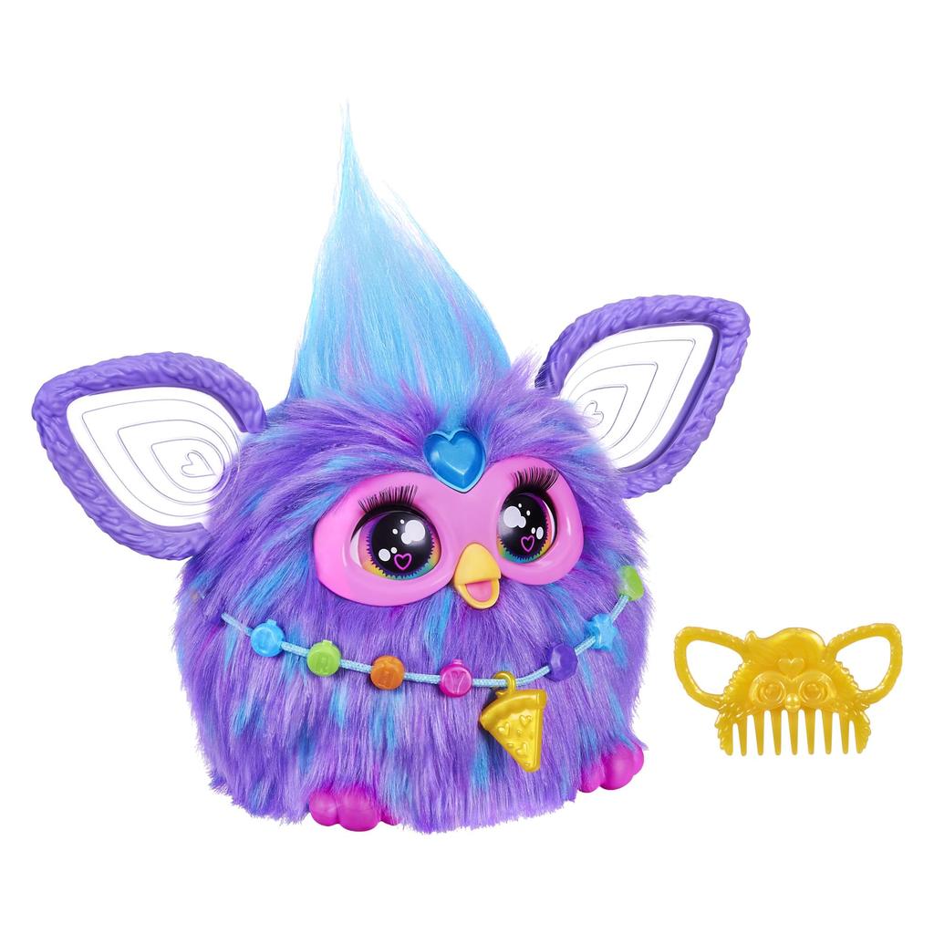 Hasbro Furby Purple интерактивная игрушка для мальчиков и девочек рождественский подарок возрастов поставляется с 15 модными аниматронными электрическими мягкими игрушками для детей F6743
